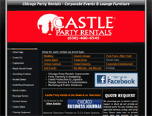 Tablet Screenshot of castlepartyrental.com